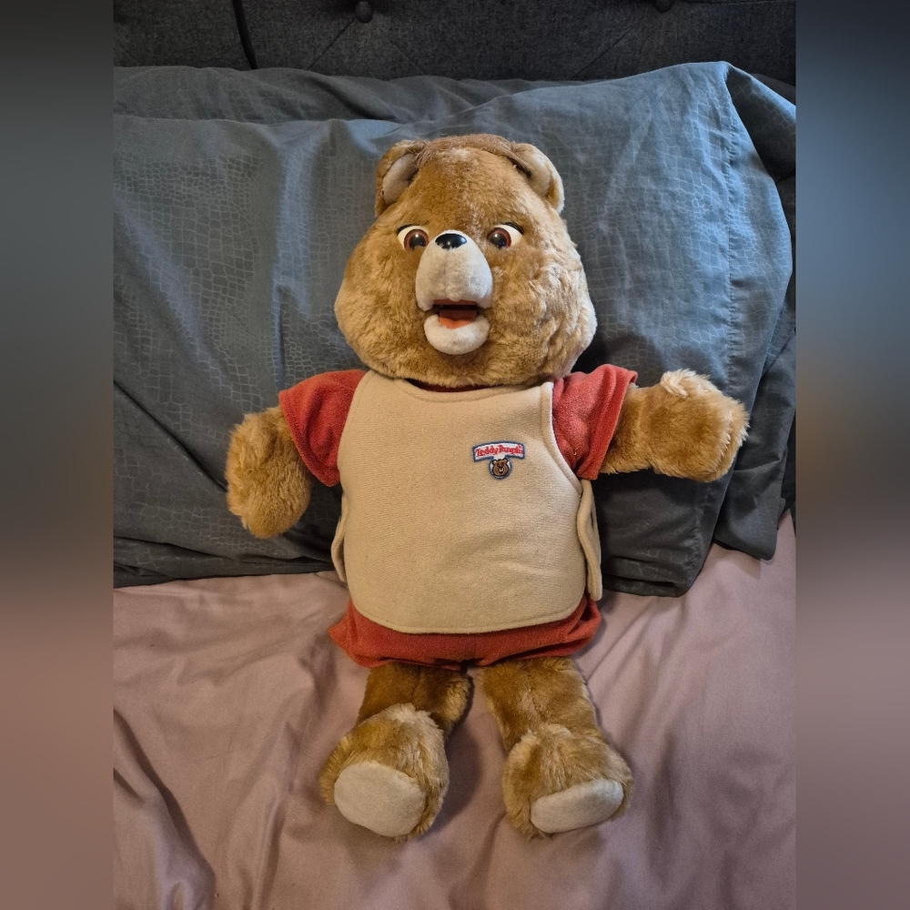 Vintage Teddy Ruxpin Bear with Red Shirt